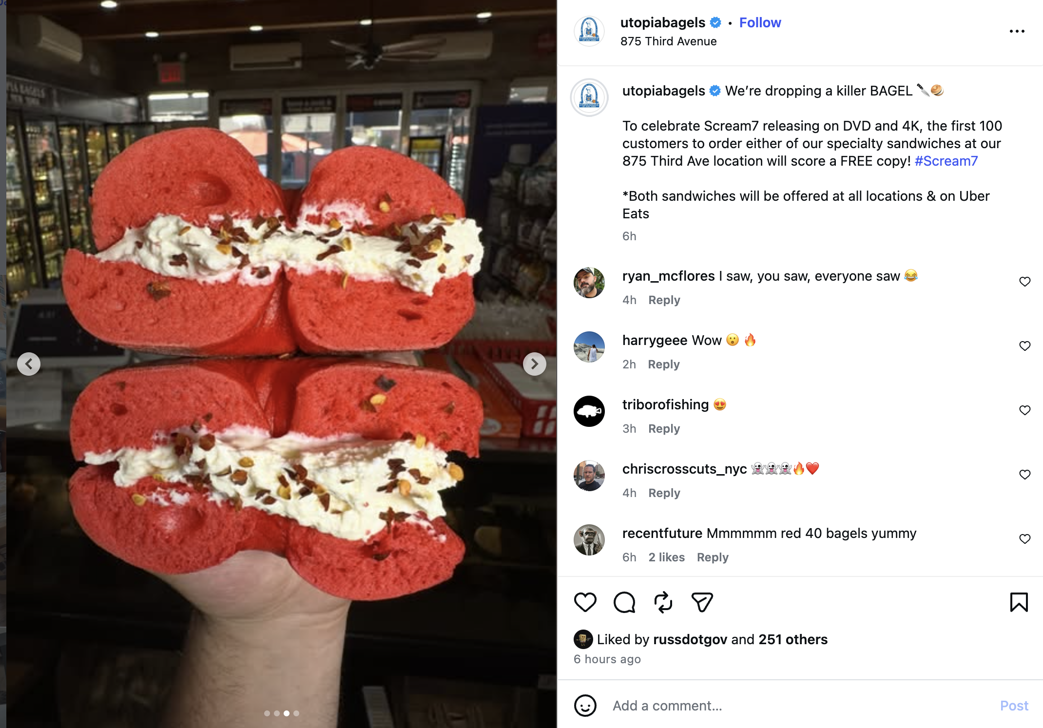 Utopia Bagels - Instagram Post 3